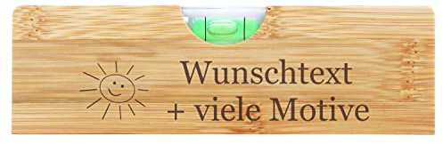 Wasserwaage klein personalisiert mit Name, Spruch, Motiv - Handwerker Geschenk mit Bieröffner Funktion - Kapselheber ist eingebaut, Geschenkidee Hausbau