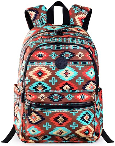 Montana West Western Rucksack für Damen, leicht, lässiger Tagesrucksack für Laptop Reisen, Aztec Dark, M