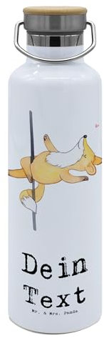 Mr. & Mrs. Panda Personalisierte Trinkflasche Poledance - Personalisierte Geschenke, Tanzen, Trinkflasche Für Herren Mit Gravur, Pole Dance,