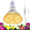 Lampada a LED per piante con timer e sistema di sospensione, timer da 9 H/12 H/15 H, 150 LED, Sunlike a spettro completo, con cavo di alimentazione da 16,4 m, per giardino, serra, piante