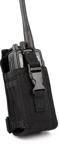 BANDARICOMM Pouch MOLLE Tactical Radio Holder Universal Nylon Radio Case with Adjustable Shoulder Strap Walkie Talkies Nylon Carry Bag for Kenwood, Icom, Motorola, Baofeng