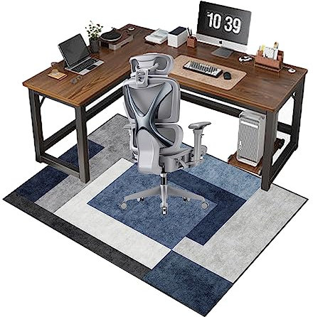 ZHXQ Desk Chair Mat For Hardwood Floor Gaming Chair Mat Office Chair Mat For Hardwood Floors Carpet Wooden Floors Durable Non-Slip Soft Floor Protector Office Chair Mat 100 x 140 CM