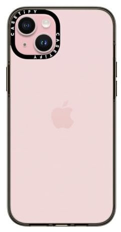 CASETiFY Kompakte Schutzhülle für iPhone 15 Plus, Falltest in Militärqualität, 1,2 m Fallschutz, transparent, Schwarz