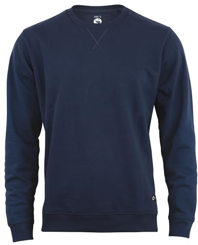 STARK SOUL Sweatshirt Rundhals-Sweater Unisex - 270 GSM - innen angeraut - Baumwolle - Marine Gr. XXL