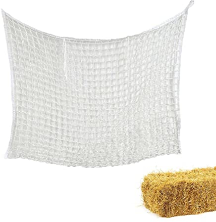 Aznever Heunetz Für Pferde, Slow Feed Heunetz, Verlängerte Fresszeit, 35 X 47 Zoll Großer Ziegen-Heu-Futterspender, 1,18 1,18 Zoll Loch Nylon Hung Portable Hay Feeder Taschen