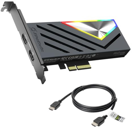 AVerMedia HDMI 2.1 Internal PCIe Capture Card for Streaming and Recording 4K60 with Ultra-Low Latency on PS5, PS4 Pro, Xbox Series X/S, Xbox One X, Switch Games - GC575 Live Gamer 4K 2.1