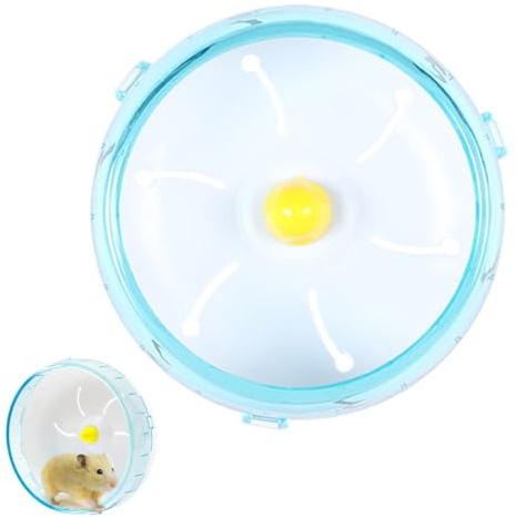1 Roue de Course pour Hamster, Jouet de Roue de Course pour Animaux Domestiques, Roue de Course Silencieuse et Rotative, Convient Aux Petits Animaux, Hamsters, Gerbilles, Hérissons (Bleu)