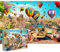 Puzzle 1000 Teile, Erwachsene und Kinder Puzzle 1000 Teile,High Difficulty Familienpuzzlespiel，Dekompressionsspiel，Romantic Balloon Puzzles