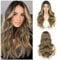Sapphirewigs Braune Perücke Lace Front 13x4 Synthetische Perücken Körper Welle Lace Front Haare Vorgezupfte Tägliche Wear Party Datum Weihnachten 22 inch
