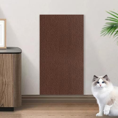 Kratzmatte Selbstklebend, Zuschneidbarer Selbstklebender Katzencouchschutz Für Möbel, Couch, Wand, Bett (Braun, 60cm * 100cm)