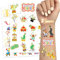 TatoYard 37 Stück Zirkus Tattoo Kinder – 2 Blätter Glitzer + Leucht Tattoo für Mädchen und Jungen, als Mitgebsel Kindergeburtstag für Kinder, Geburtstagsdeko Kleine Geschenke für Kinder