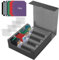 Smgbway Scatola Porta Carte per MTG Carte, 4 Righe Deck Box con 12 divisori colorati, capacità di 3000+ TCG Carte, Magnetic Flip Deck Box, Box Porta Mazzo Carte per Carte TCG CCG (blackgrey)