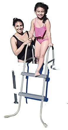 Scaletta per piscina Scala Mobile For Piscina Scala For Piscina Scala Mobile For Piscina A Doppia Faccia Scala Coordinata For Piscina Pannelli laterali solidi per una maggiore resisten(84cm)