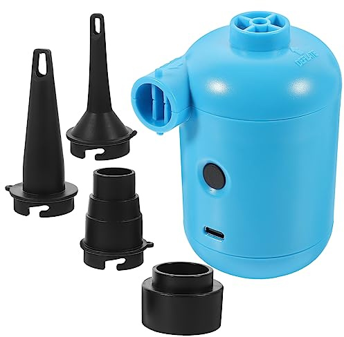 FOYTOKI Pompe à Air Électrique Multi-Fonction Portable Compresseur Puissant à Haut Débit pour Camping Bateau Pneumatique Matelas Gonflable Gonflage Et Dégonflage Rapides Design Compact