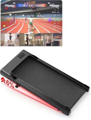 Superun Walking Pad Raceable 6% Incline 6/12km/h Under Desk Treadmill | 2.5HP Foldable Treadmill with HIIT & MIIT Programs APP Control 136KG Walking Machine, UK Stock Fast Door to Door Delivery