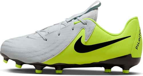 Nike Jr. Phantom Gx 2 Academy Mg Low-Top-Fußballschuh Für Jüngere/Ältere Kinder, Metallic Silver/Black-Volt, FD6722-003, 35.5 EU (3.5Y US)