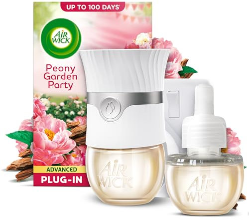 Air Wick Peony Garden Party Advanced Electrical Plug-in Kit 19ml, Lasts for up to 100 Days, Air Freshener