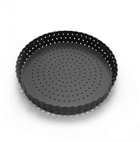 Ragyzity 8 inch Quiche Pan, Tart Pan, Thick Carbon Steel Round Fluted Tart Tin Flan Dish Removable Loose Bottom, Fruit Cake Mould Pie Tray Bakeware for Pizza, Pie, Flans