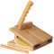 Obelunrp Tortilla Press 10 Zoll, rotierbare Bambusmehl Tortilla Presse, leicht zu reinigender Chapati -Hersteller mit Rollstift und Pergamentpapier für Küche, Holz, 10 Zoll