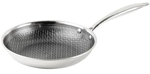 CERAFLON Elite Quantum Edelstahl-Hybrid Pfanne 28cm [3 Lagen Mehrschichtmaterial] Induktion – Bratpfanne – Beschichtet – Hoher Rand – für alle Herdarten geeignet