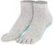 Piarini grau 1 Paar Zehensocken kurz ABS Socken aus Baumwolle Socken Yoga Tanzen Pilates Fitness 39 40 41 42