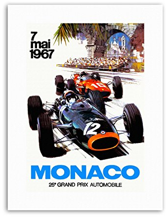 Wee Blue Coo MONACO 25 GRAND PRIX AUTOMOBILE 1967 RACE NEW Poster Picture Vintage Sport