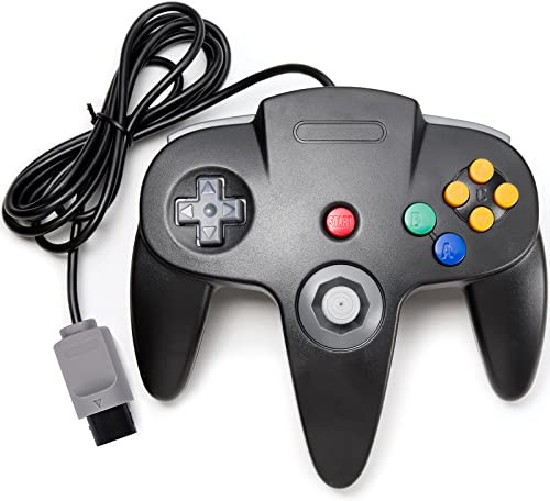Classic Nintendo 64 N64 controller, Kiwitata retro Wired controller Gamepad joystick per N64 console Nintendo 64 video games sistema nero