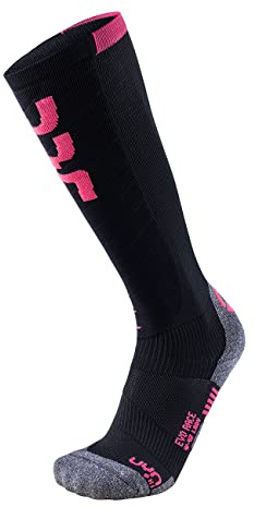 UYN S100035 SKI EVO RACE Socks Women's Schwarz/rosa Paradies 40