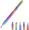 Yacig Stylet capacitif 4 en 1 haute sensibilité et précision pour écran tactile - Pointe en caoutchouc noir et pointe en fibre de maille - Compatible avec les appareils à écran tactile universel,