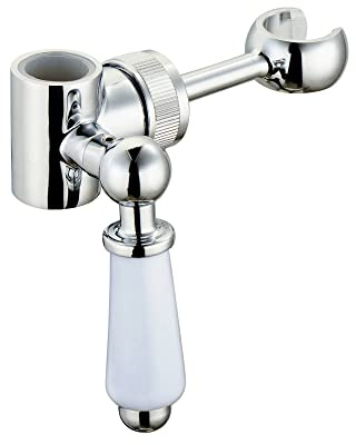 ENKI B14 18mm Round Shower Head Holder, Chrome, Bracket | Solid Brass, Easy Install, Fittings Included, 1-Year Guarantee, Adjustable, Wall Bracket, Replacement, Bathroom