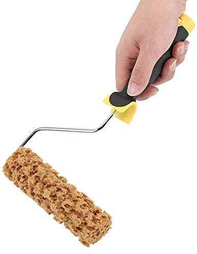HERCHR Rullo di Gomma Decorativo, Rullo di Vernice per Texture da 16 cm/6,3 Pollici, Rullo per Pittura, Pennello a Rullo per Pittura a Motivi con Manico per Pareti a Soffitto