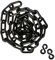 HATOOLHA® Kunststoff-Gliederkette, Kunststoff-Sicherheitskette, Absperrung, Straßenwarnblock, Verkehrssperre, Kette mit 2 S-Haken (2 m, Schwarz)