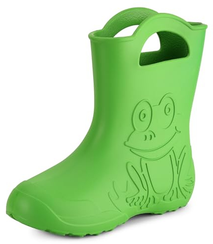 Ladeheid Eva Gummistiefel Damen federleichte wasserdichte Damenschuhe Regenschuhe LA-CA-09 (Grün, 40/41 EU)