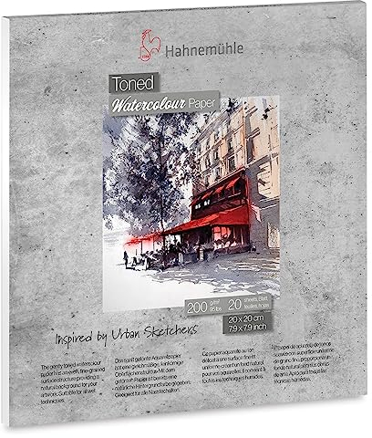 Hahnemühle Toned Watercolour Block Grau, 20 x 20cm, 200 G/QM, 20 Blatt