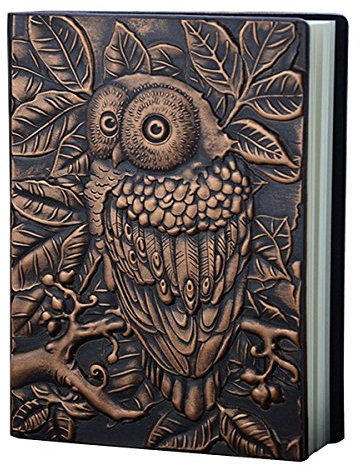 MEGAUK Retro A5 Liniert Notizbuch Tagebuch Journalbuch Notebooks Reisetagebuch Buch 3D Eule Muster