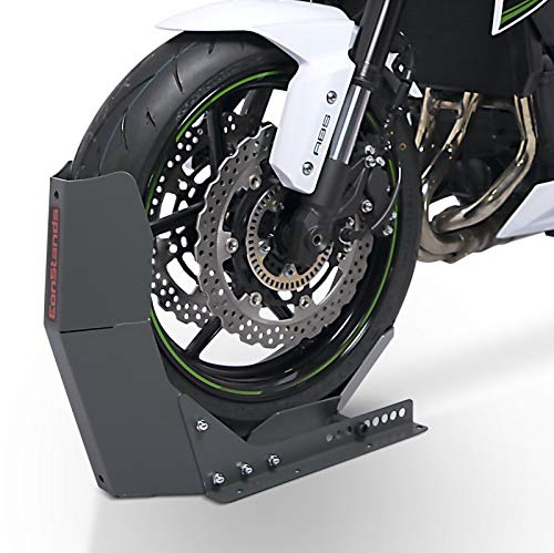 ConStands Easy Fix Transportständer Kompatibel mit Vespa grau matt Vorderrad Roller Wippe