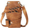 Dhongf Friseurtasche Werkzeugtasche leder Friseur Taschen tasche Kamm Schultergürtel Scheren Haarspangen Kämme Sprühflasche usw kann platziert werden Elegantes Braun