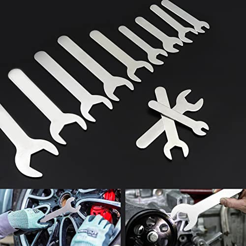 NWpangu Ultra Thin Single Open Ended Wrench Set, Stainless Steel Repair Tool Set Combination Spanners, 12PCS in Different Sizes(4,5,7,8,11,12,13,15,17,19,22,23mm)