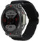 kwmobile Fascia compatibile con Huami Amazfit T-Rex 2 - Cinturino Smart-Watch Fitness-Tracker Nylon nero ca. 14-22 cm