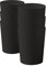 Cetomo Lot de 6 corbeilles de 7,2 l x 6 - Pour salle de bain, cuisine, bureau à domicile, dortoirs - Noir