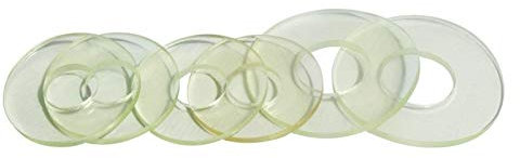 10pcs PU-Flach Ring Dichtung 1/4 '' 1/2 '' 3/4 1 '' 2 '' Plain Sealing Gummiring Dichtung for Wellrohr Flachdichtungsring Unterlegscheibe (Größe : 6x12x2mm)