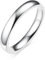 AURSTORE Schmuck Ring Mann Frau Ring Edelstahl Verlobung Hochzeit 4mm Größe nach Wahl 51-65 (silber, 51(16.2))