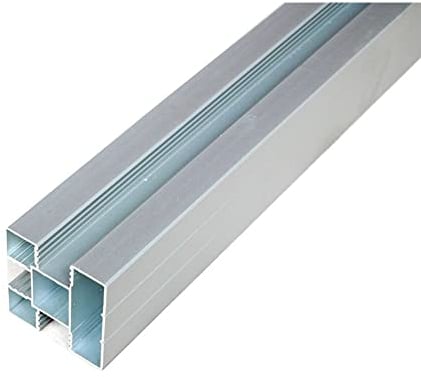 Universal WPC Pfosten (Alu) für Sichtschutz/Steckzaun, 68 x 68 mm, silber eloxiert (Länge: 2,4 m)
