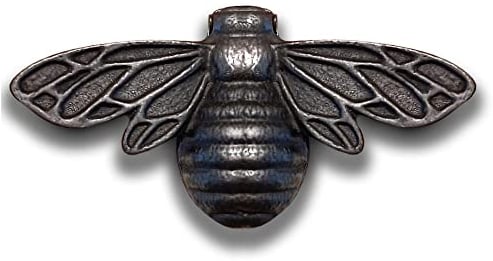 Türklopfer aus massivem Messing, 16,3 cm breit, 8,9 cm hoch (schwarzes Oxid)