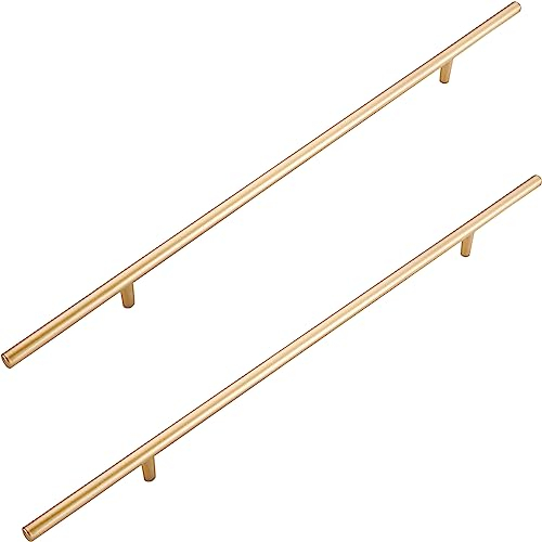 SZLXJMFL Möbelgriff Gold Lang, 2 Stück Schrankgriffe Modern,Massive Aluminium | Eloxierte Oberfläche,Länge:50-1000mm T-Zuggriffe, Möbelknäufe-1000mm/39.4in