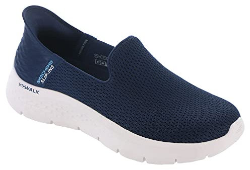 Skechers Damen Women's Hands Free Slip-ins Go Walk Flex-Relish Sneaker, Marineblau, 38 EU Schmal