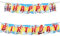 POPOYU Spide Man Geburtstag Dekoration, 15 Stück Happy Birthday Banner Blaue Spideman Bunting Girlande und Hängende Dekoration, Spideman Banner für Kinder, Jungen, Mädchen, Geburtstagsparty Zubehör