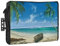 Outdoor-TV-Abdeckung – Sommerpalme, Ozean, Strand, Boot, wasserdicht und wetterfest, 177,8 cm - 190,5 cm (70 - 75 Zoll), LCD-Display, Displayschutzfolie für den Außenbereich