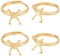 Beebeecraft 1 Box 4 Stück Ringfassungen Mit 4 Krallenzinken 18 Karat Vergoldet Verstellbare Rohlinge Fingerringbasen Komponenten Für Die Herstellung von DIY Ringschmuck