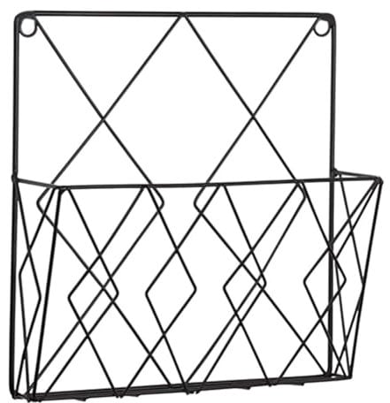 INTCHE Wall Mounted Bookshelf Door Hanging Organizers Wall Magazine Book Shelves Hanging Wall Files Wire Wall Book Rack-A